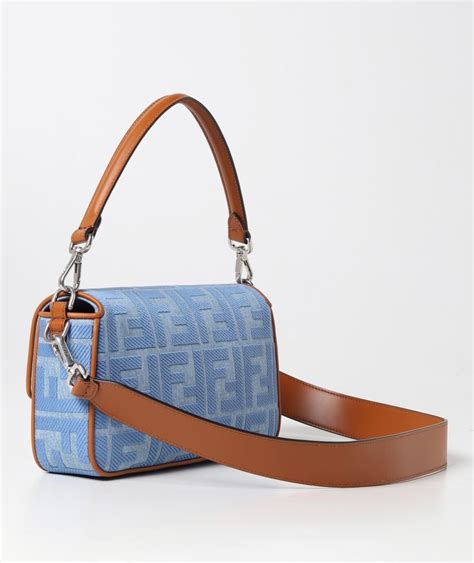 fendi denim baguette bag|fendi baguette real.